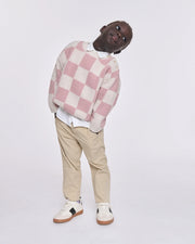 Boxy Sweater - Checkers Fuzzy