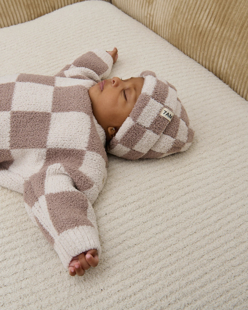 Boxy Sweater - Checkers Fuzzy