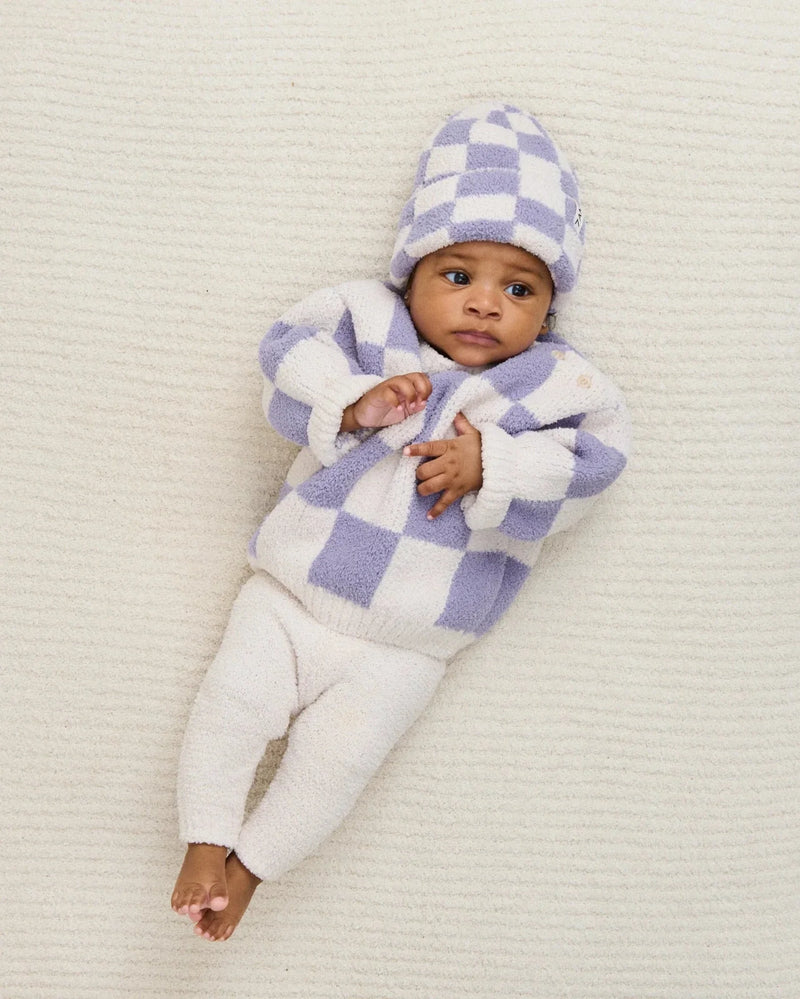 Boxy Sweater - Checkers Fuzzy