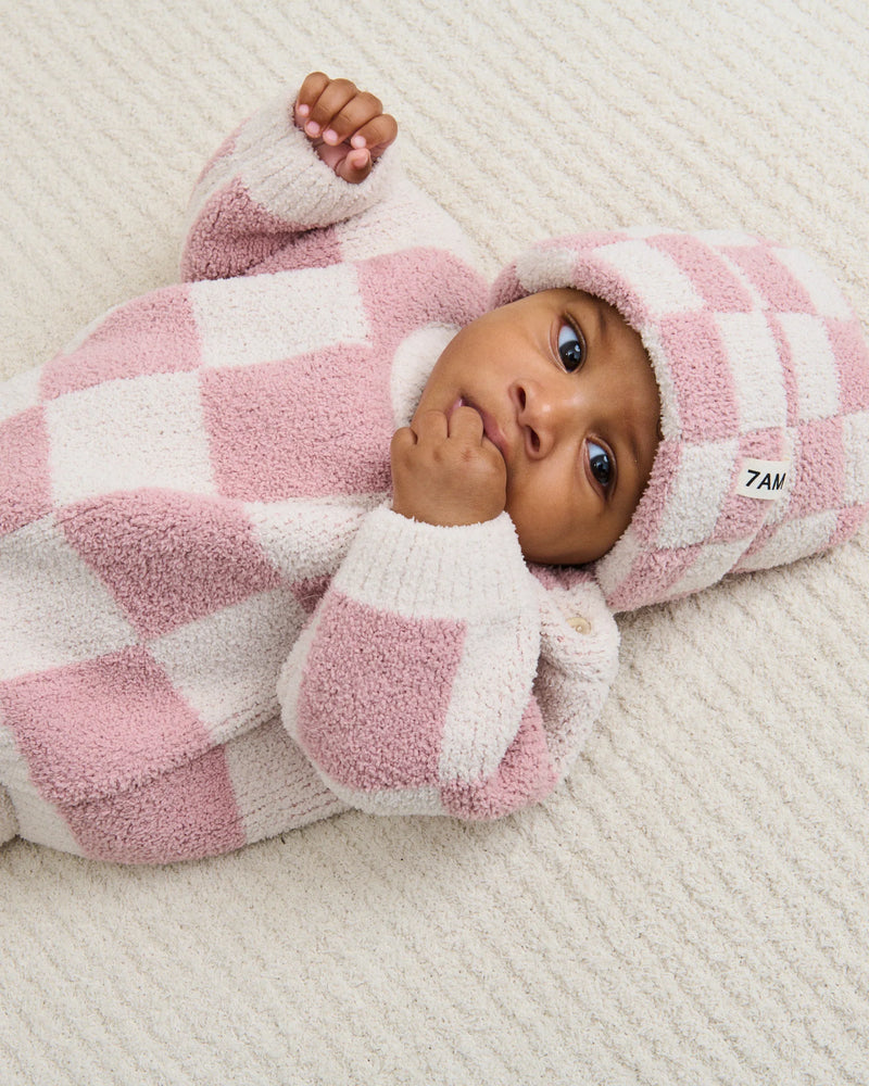 Boxy Sweater - Checkers Fuzzy