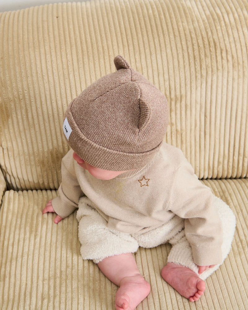Bear Beanie - Heather