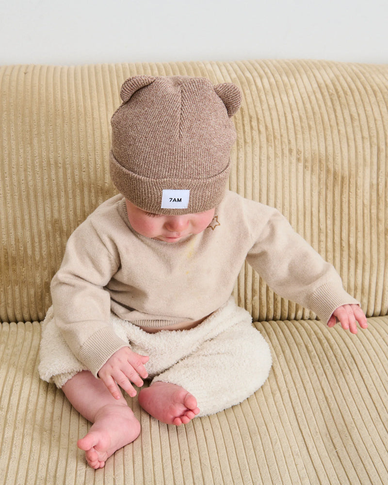 Bear Beanie - Heather