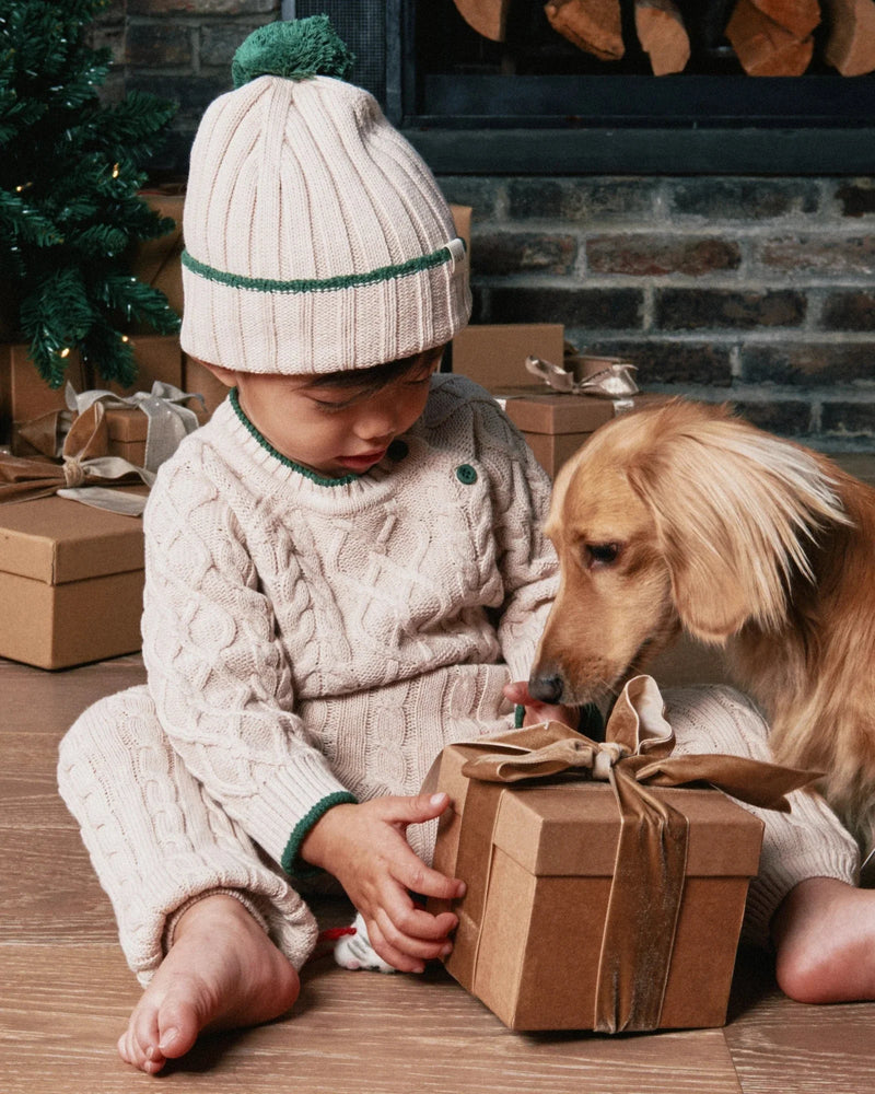 Cable Cotton Sweater - Holiday Edition
