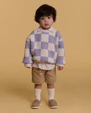 Boxy Sweater - Checkers Fuzzy