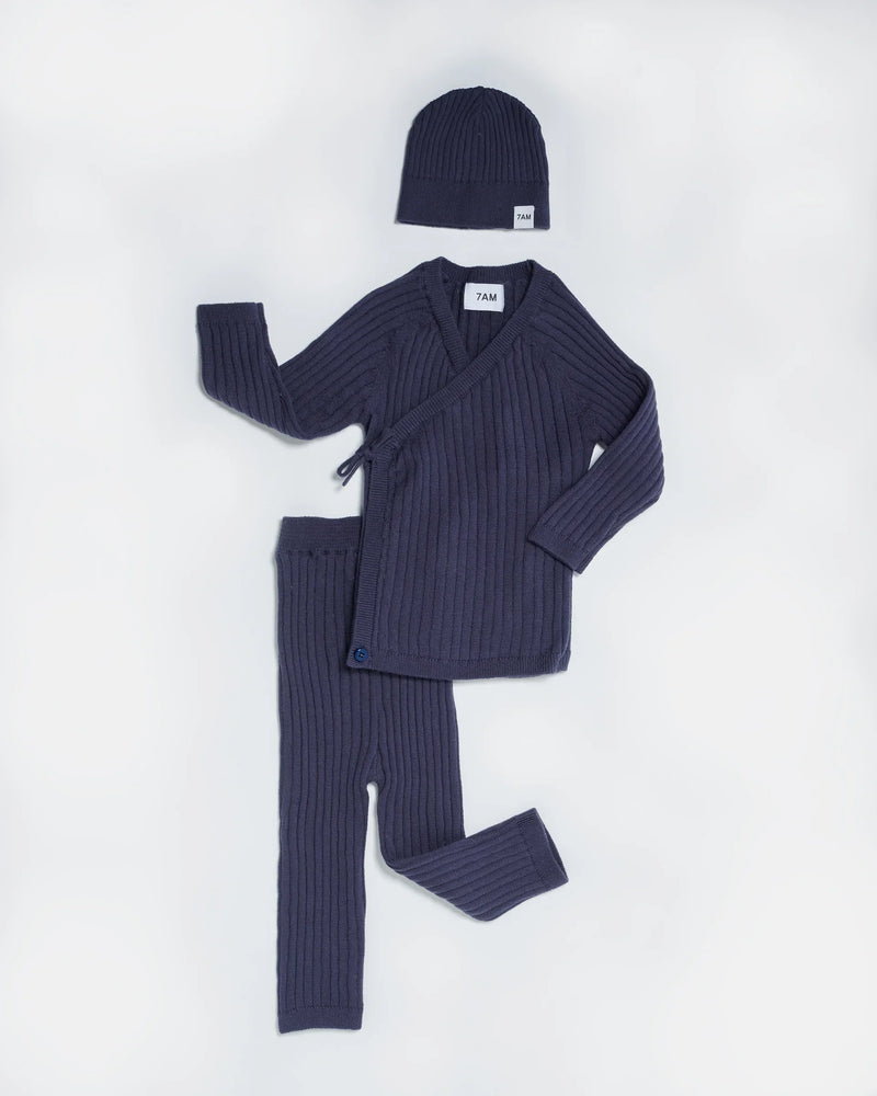 7AM Enfant - Cotton Wrap Top - Ribbed