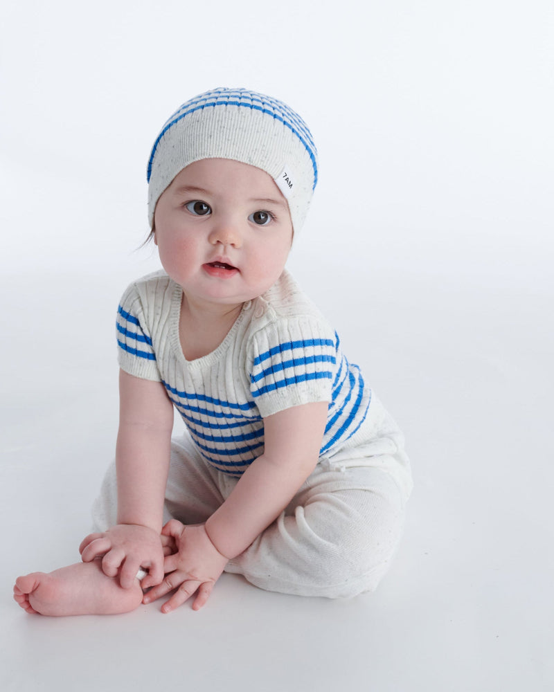 7AM Enfant - Beanie Marinière - Ribbed