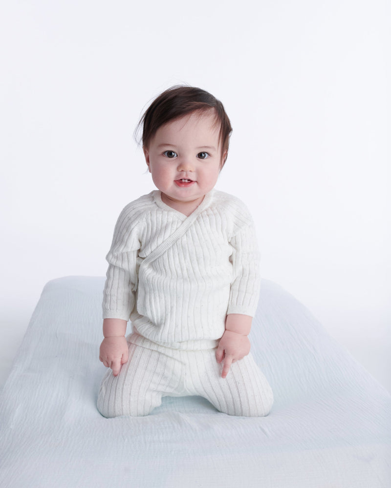 7AM Enfant - Cotton Wrap Top - Ribbed