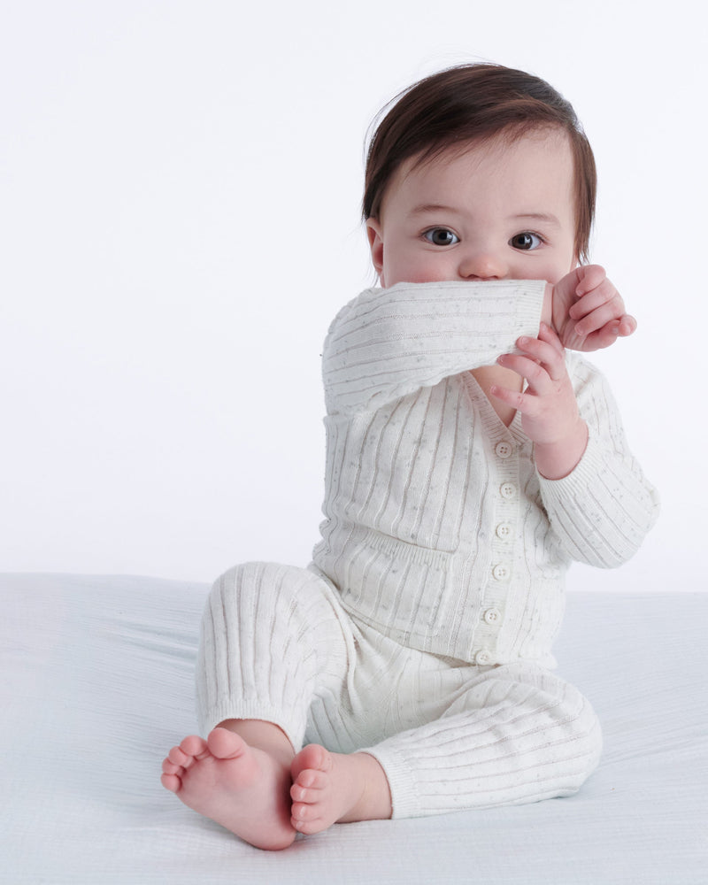 7AM Enfant - Legging Coton - Côte Roulée