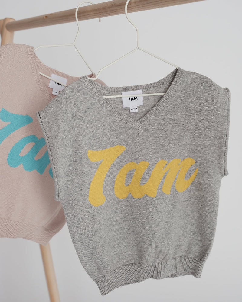 7AM Enfant - 7AM Logo Boxy V-Neck Vest