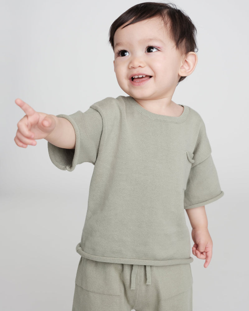 7AM Enfant - Boxy Cotton Tee Pocket
