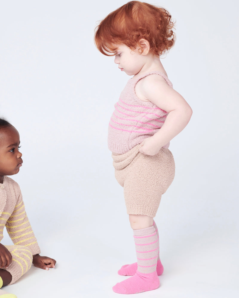 7AM Enfant - Choco Pecan & Ash Rose Vivid Pink & Gris Bright Cyan
