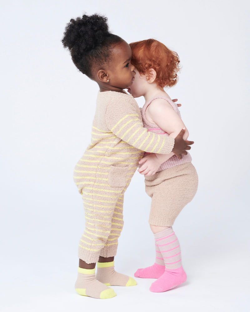 7AM Enfant - Choco Pecan & Ash Rose Vivid Pink & Gris Bright Cyan