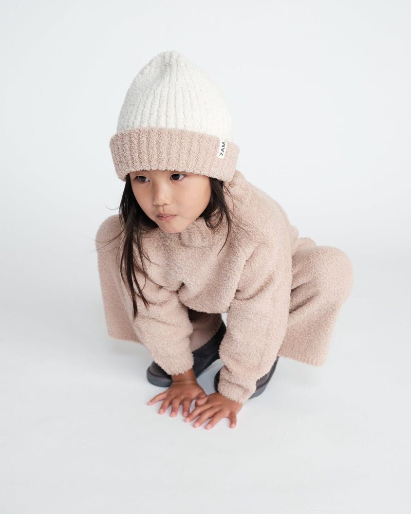 7AM Enfant - Two-Tone Ribbed Beanie - Fuzzy