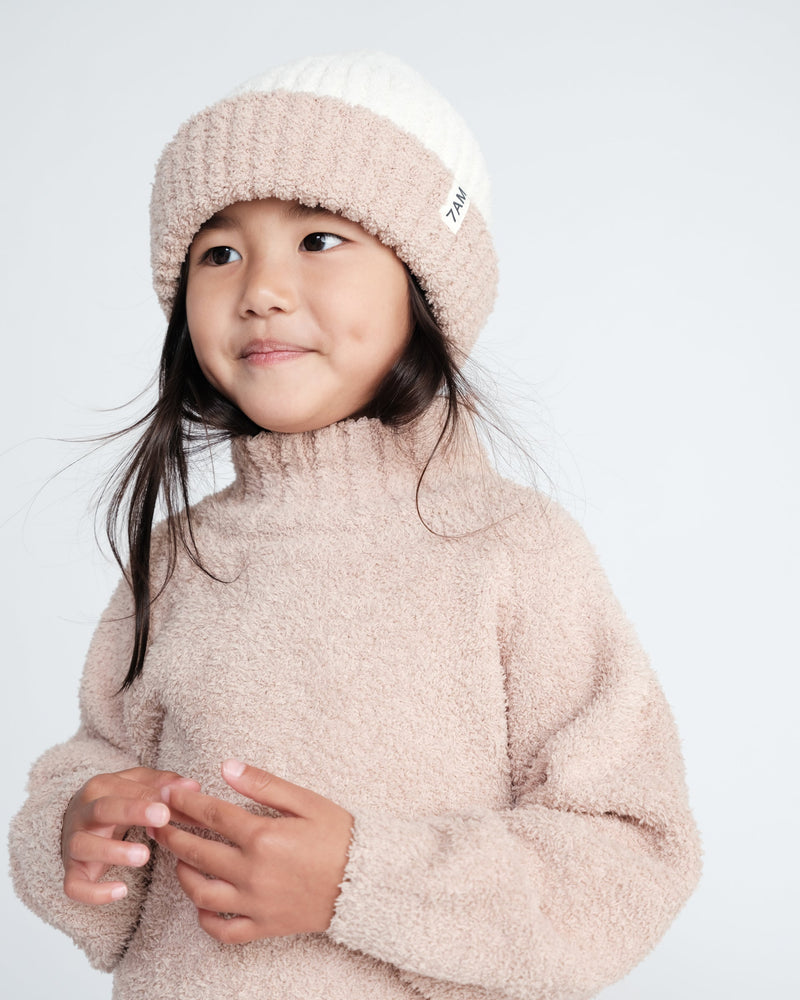 7AM Enfant - Two-Tone Ribbed Beanie - Fuzzy