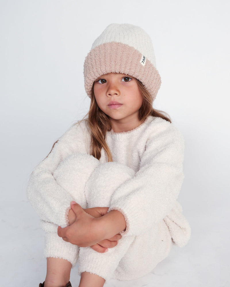 7AM Enfant - Two-Tone Ribbed Beanie - Fuzzy