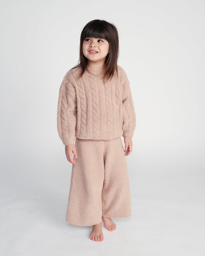 7AM Enfant - Boxy Cable Sweater - Fuzzy