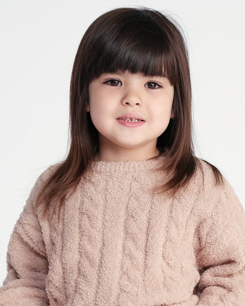 7AM Enfant - Boxy Cable Sweater - Fuzzy