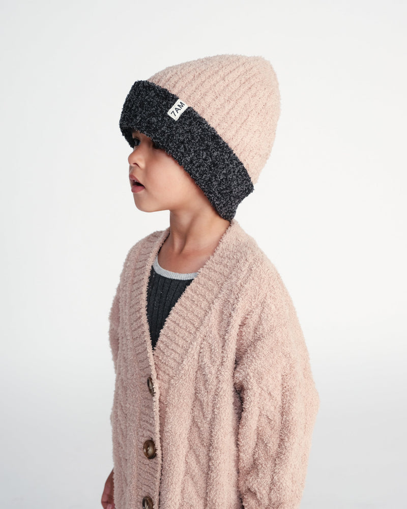 7AM Enfant - Two-Tone Ribbed Beanie - Fuzzy