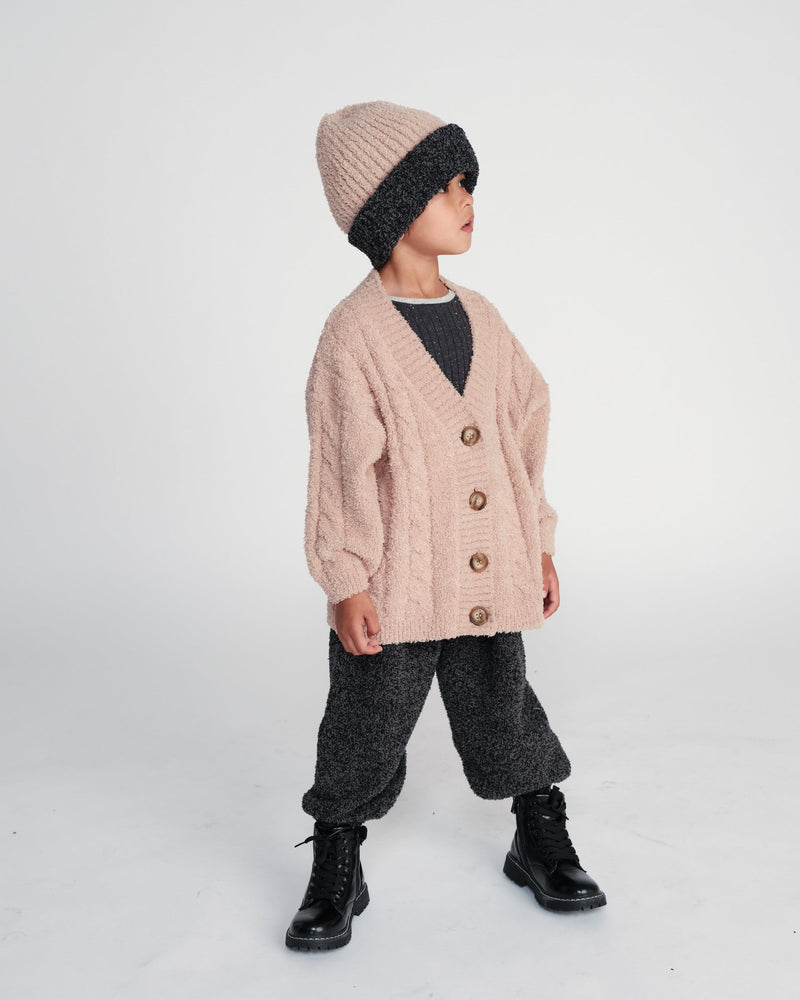 7AM Enfant - Cable Cardigan - Fuzzy