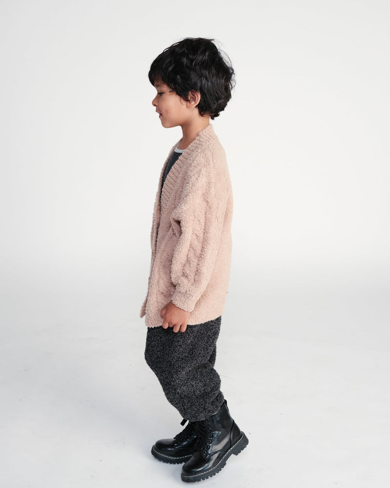 7AM Enfant - Cable Cardigan - Fuzzy