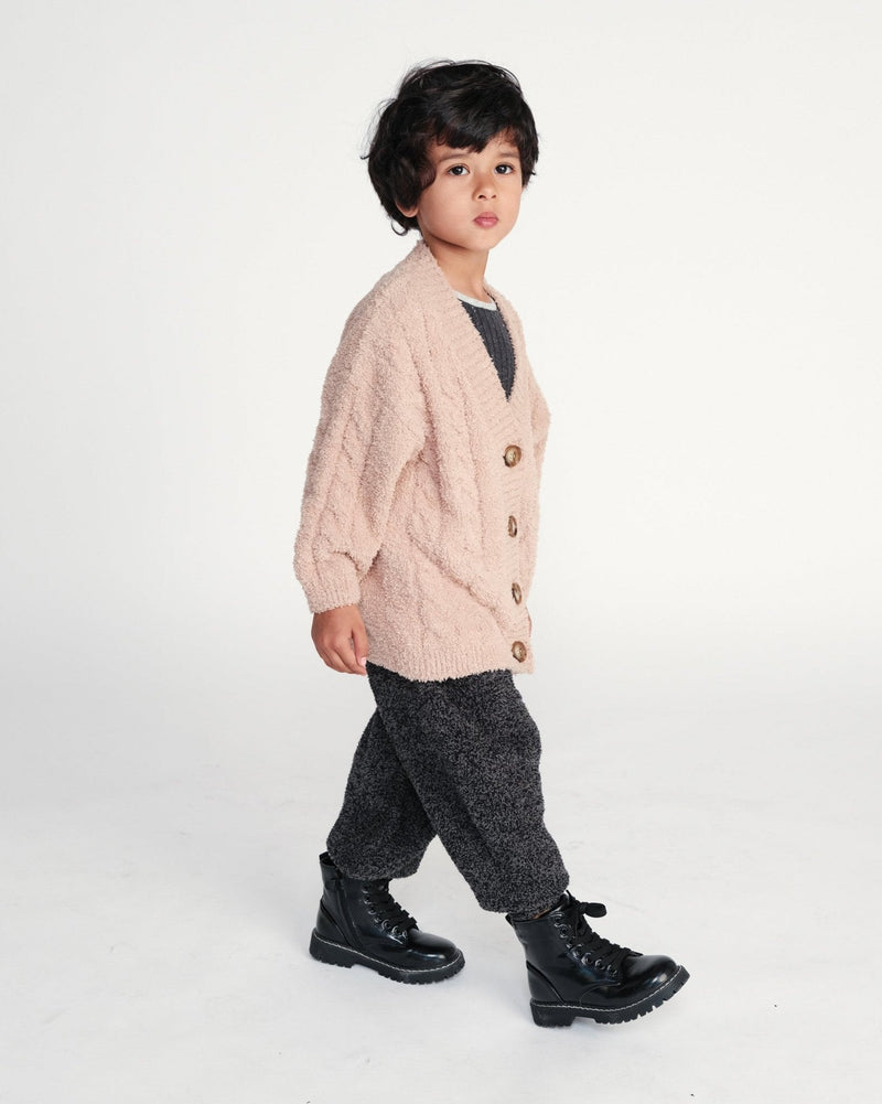 7AM Enfant - Cable Cardigan - Fuzzy