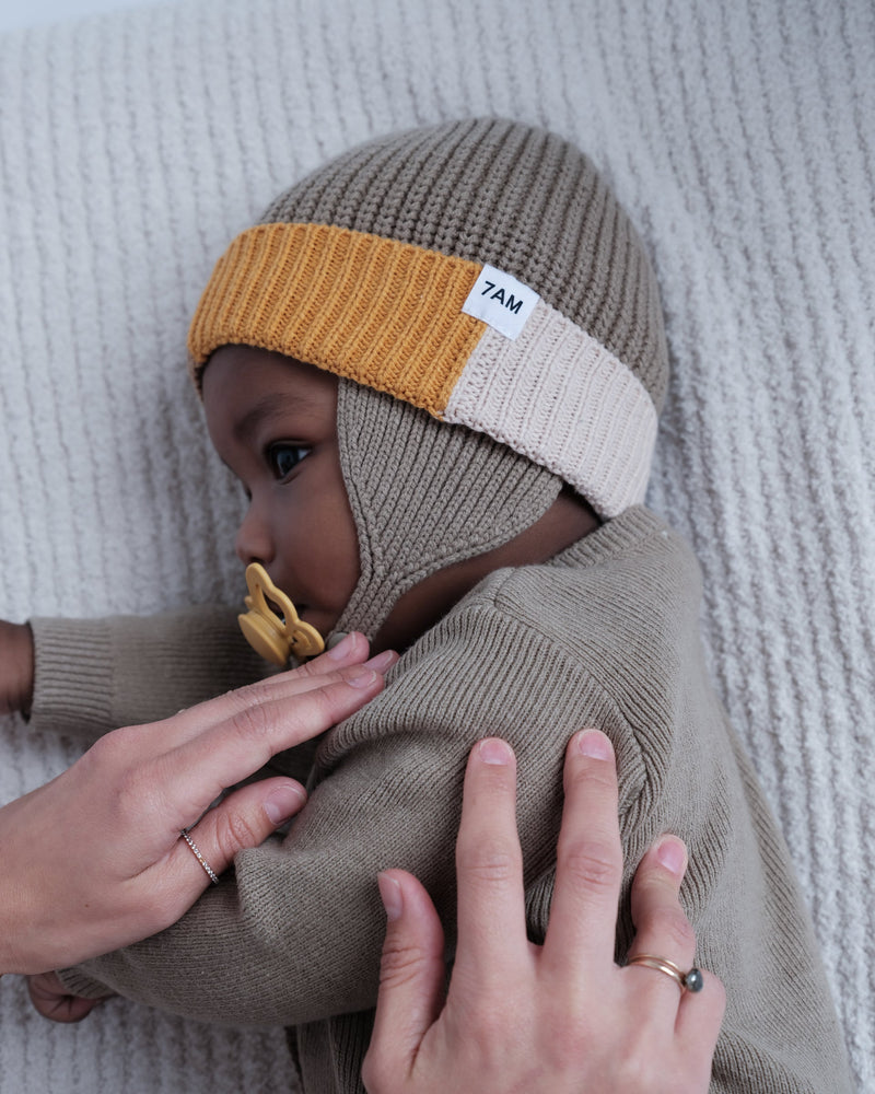 7AM Enfant - Bonnet à Oreillettes - Grosse Maille