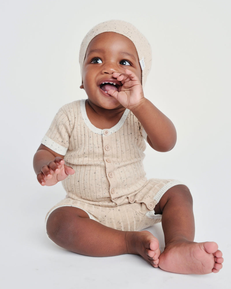 7AM Enfant - Short Sleeve Romper - Hug Me
