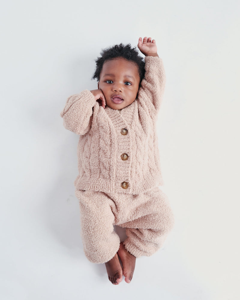 7AM Enfant - Cable Cardigan - Fuzzy