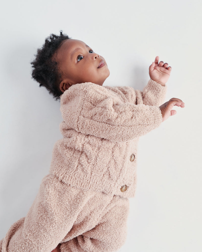 7AM Enfant - Cable Cardigan - Fuzzy