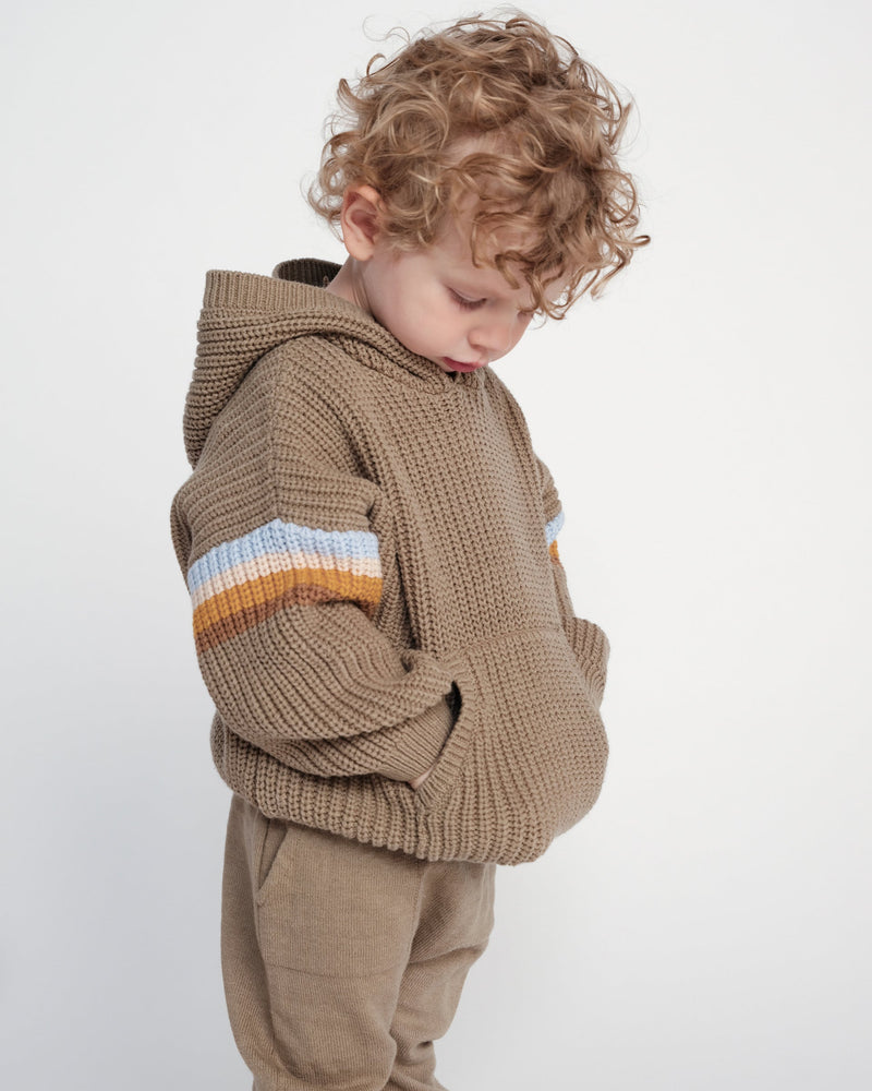7AM Enfant - Pull épais à capuche - Chunky