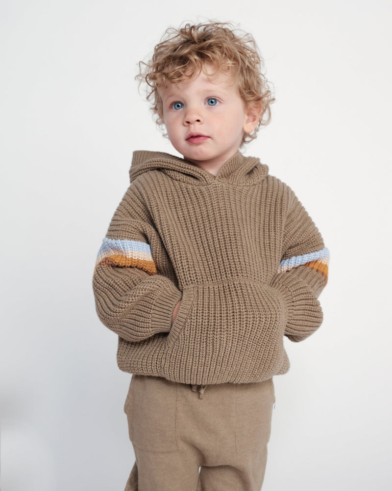 7AM Enfant - Pull épais à capuche - Chunky