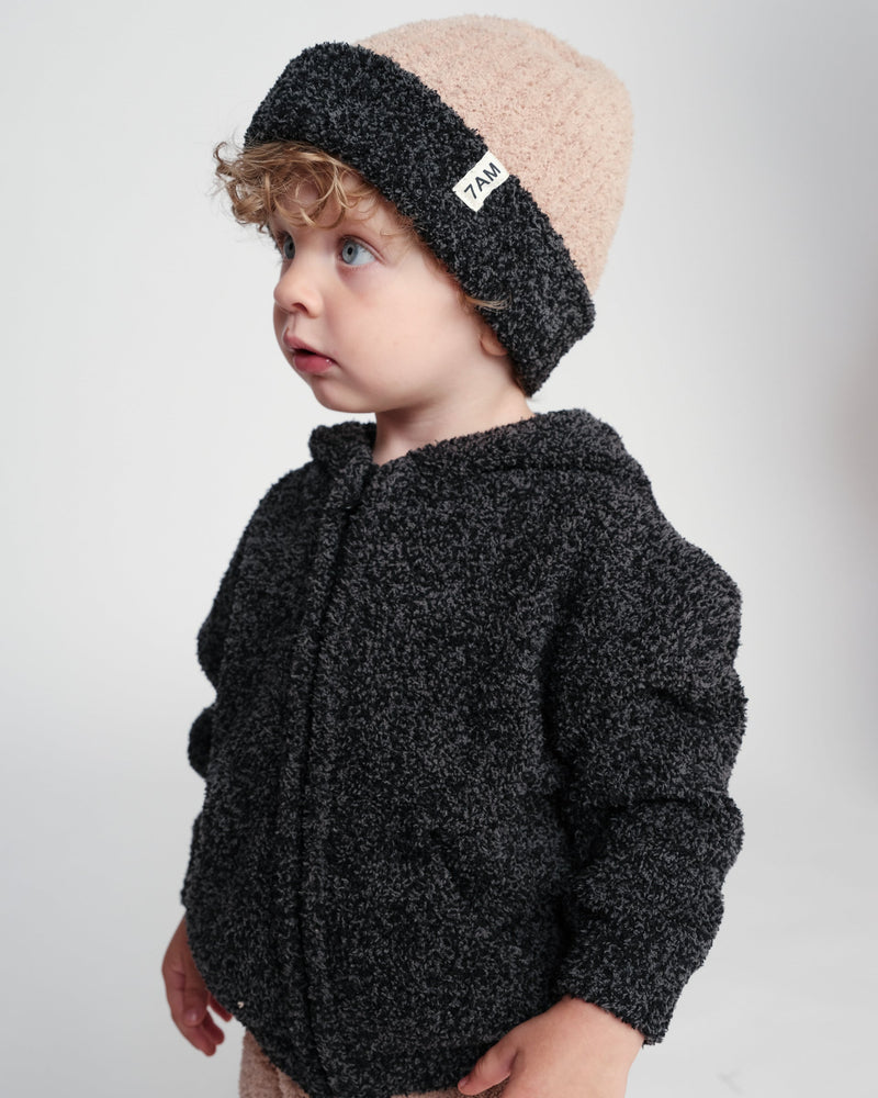 7AM Enfant - Two-Tone Ribbed Beanie - Fuzzy