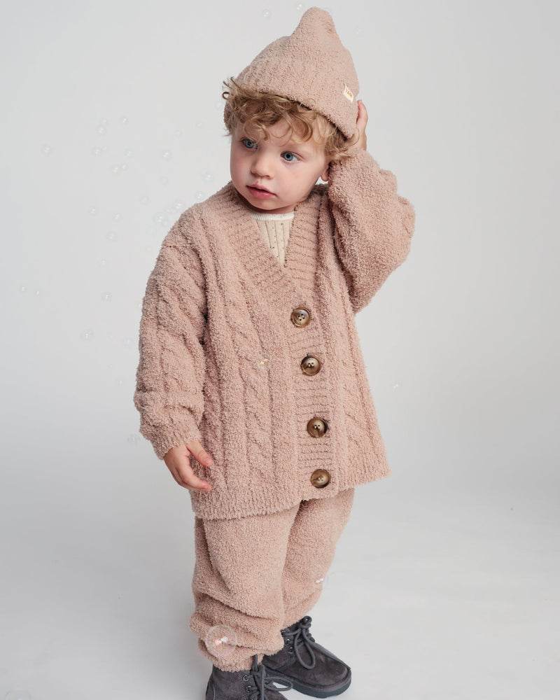 7AM Enfant - Cable Cardigan - Fuzzy