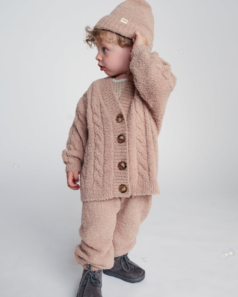 7AM Enfant - Cable Cardigan - Fuzzy