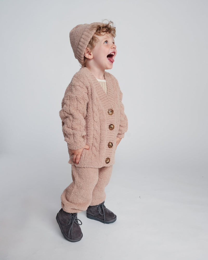 7AM Enfant - Cable Cardigan - Fuzzy