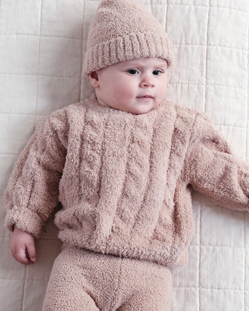 7AM Enfant - Boxy Cable Sweater - Fuzzy