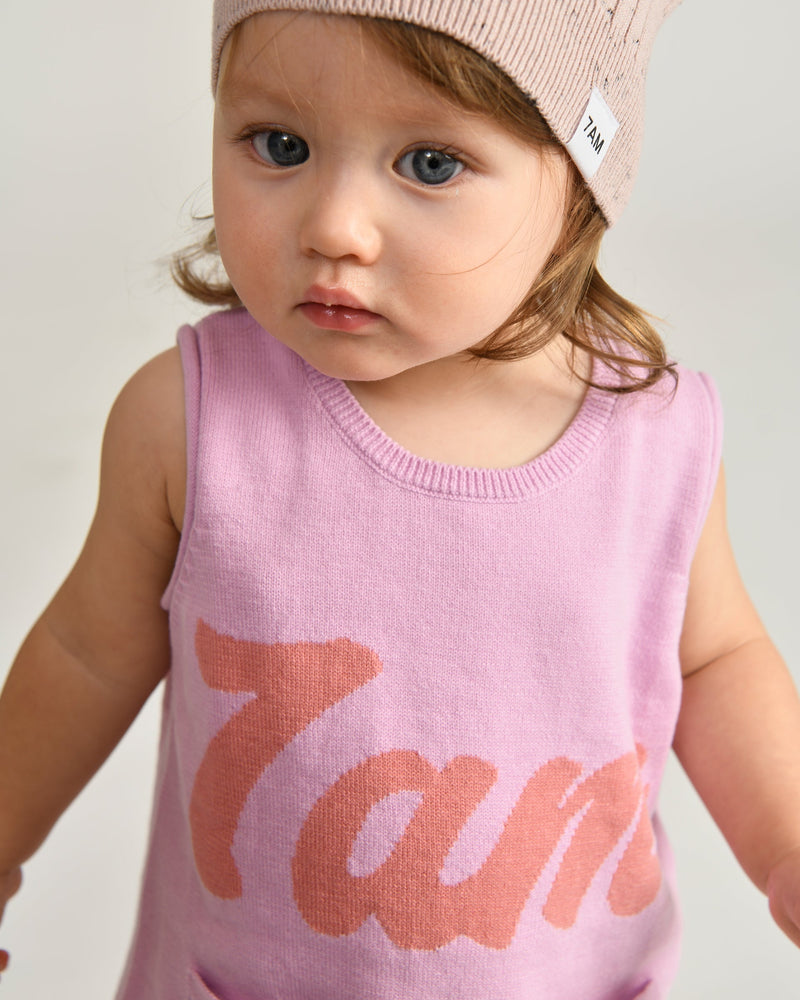 7AM Enfant - Robe Boxy en coton avec logo 7AM