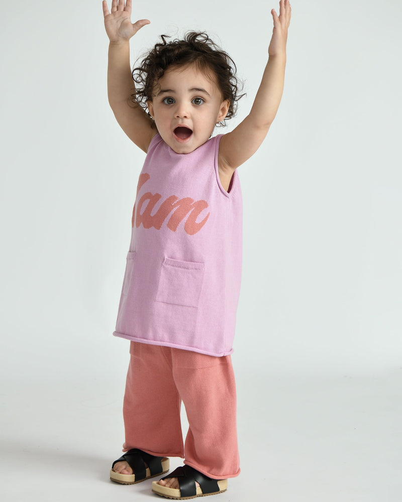 7AM Enfant - Robe Boxy en coton avec logo 7AM