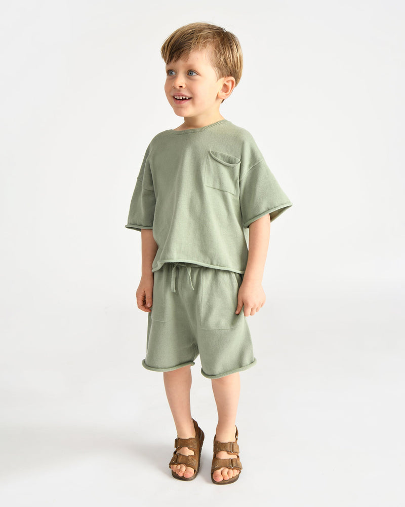 7AM Enfant - Boxy Cotton Tee Pocket