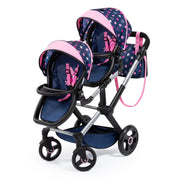 XEO TWIN - TWIN DOLLS PRAM - STAR PATTERN