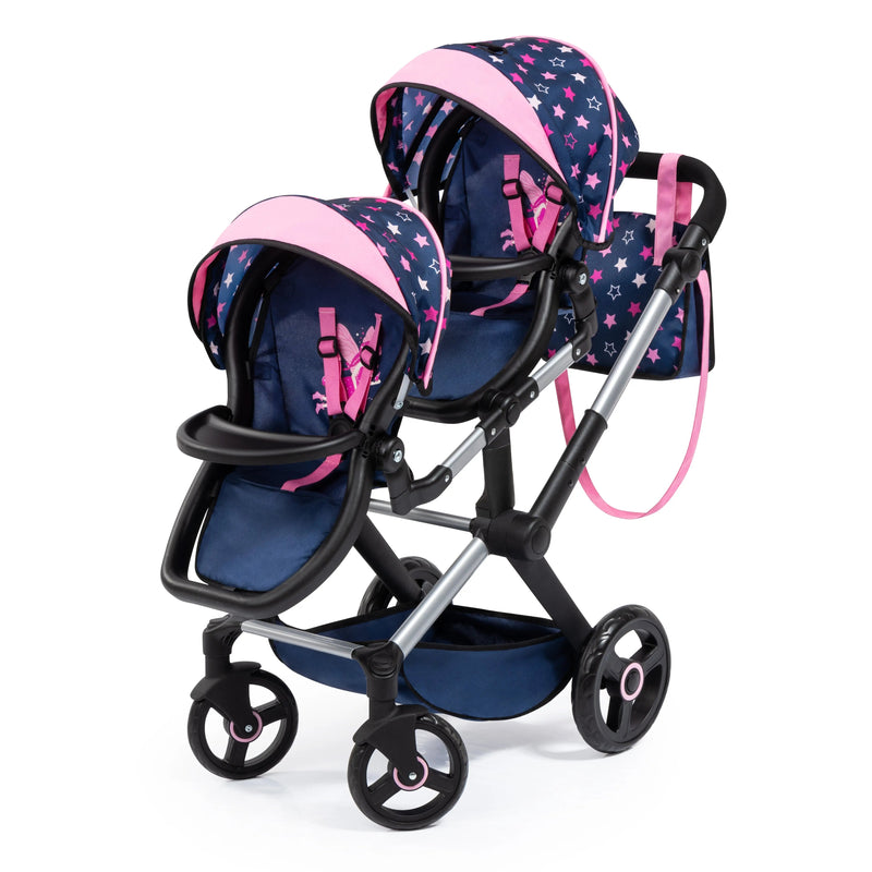 XEO TWIN - TWIN DOLLS PRAM - STAR PATTERN