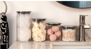 Kitchen Basics - Glass Canister with Lid Straight-Sided - 950ml