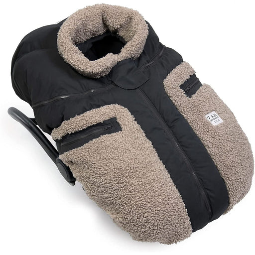 7AM - Car Seat Cocoon - Teddy Applique - Applique Oatmeal - 0 - 12M Mother & Baby