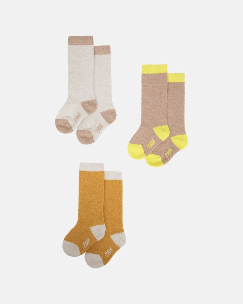 7AM Enfant - Choco Pecan & Ash Rose Vivid Pink & Gris Bright Cyan