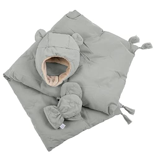 7AM - The Cub Set - Airy | Mitten, Hat & Blanket Mother & Baby Bondi Blue 6 - 12M
