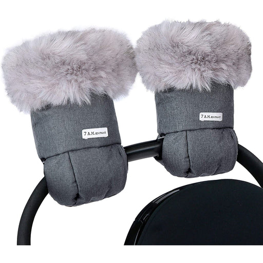 7AM - Warmmuffs Tundra Mother & Baby Heather Grey Dark - Arctic Faux Fur