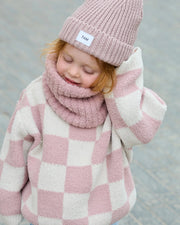 Boxy Sweater - Checkers Fuzzy