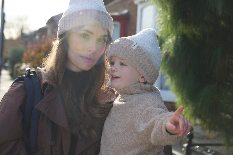 7AM Enfant - Two-Tone Ribbed Beanie - Fuzzy