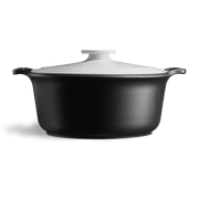 Emile Henry Sublime+ Round Casserole 7L Ardoise et Blanc