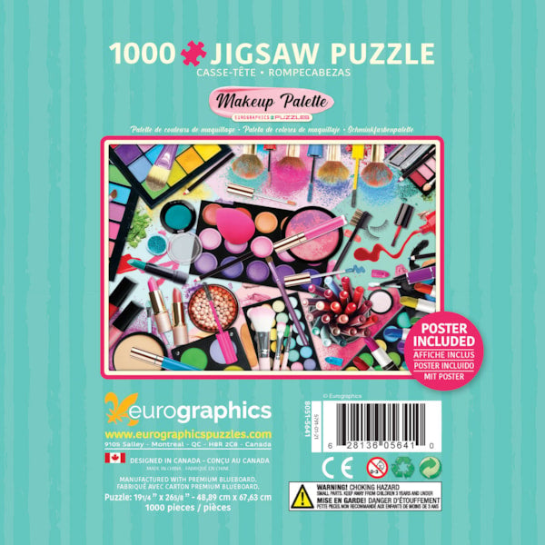 Eurographics - Puzzle 1000 pièces - Palette de maquillage - Boîte en fer blanc
